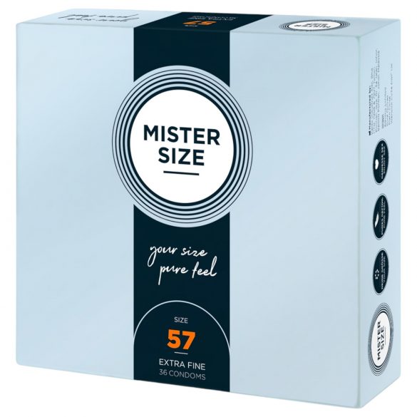 Mister Size plonas prezervatyvas - 57mm (36 vnt.)