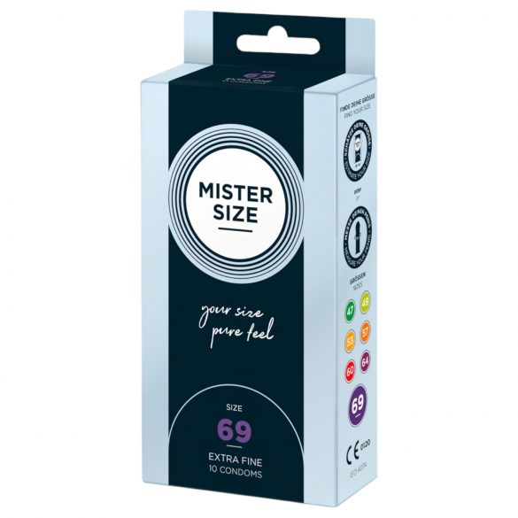 Mister Size plonas prezervatyvas - 69mm (10vnt)