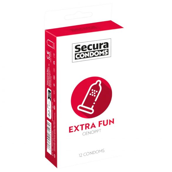 Secura Extra Fun - Dotted Condom - 53mm (12 pcs)