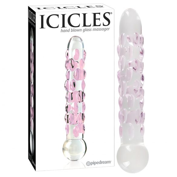 "Icicles No. 7 - karoliukų stiklinis dildo"