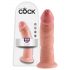 King Cock 9 - tikroviškas siurbtukas dildo (23cm) - natūralus