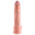 King Cock 10 su kapšeliais didelis dildo (25 cm) - natūralus