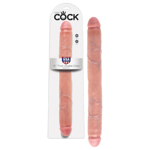 King Cock 16 porinis didelis dildo (41 cm) - natūralus