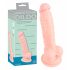 Medicininis silikoninis dildo (18 cm) - natūralus