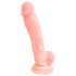 Medicininis silikoninis dildo (18 cm) - natūralus