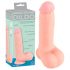 Medicininis tiesus silikoninis dildo (20 cm) - natūralus