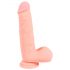 Medicininis tiesus silikoninis dildo (20 cm) - natūralus