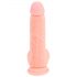 Medicininis tiesus silikoninis dildo (20 cm) - natūralus