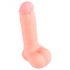 Medicininis tiesus silikoninis dildo (20 cm) - natūralus