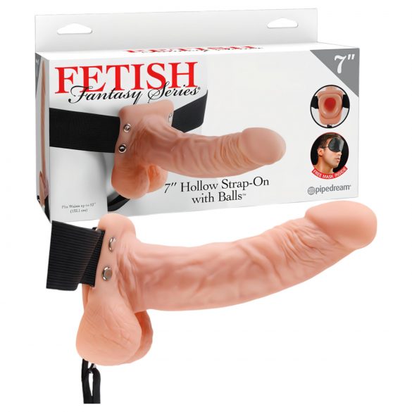 Fetish prisegamas dildo 7 - natūralios spalvos