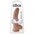 King Cock 9 kamuoliukų dildo (23 cm) - ruda