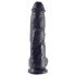 King Cock 10 kamuoliukų dildo (25 cm) - juoda