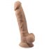 Silexd 7 - lipnus pagrindas dildo - 17,5 cm (natūralus)