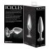 Icicles No. 26 - kūginis stiklinis analinis dildo (skaidrus)