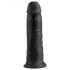 King Cock 10 - didelis prilimpančio pagrindo dildo (25cm) - juodas