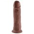 King Cock 10 – didelis dildo su siurbtuku (25 cm) – rudas