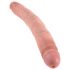 King Cock 12 Slim - tikroviškas dvigubas dildo (31 cm) - natūrali spalva