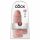 King Cock 9 Chubby - prilimpančiu pagrindu, sėklidėtas dildo (23cm) - natūralus