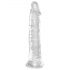 King Cock Clear 8 - didelis falo imitatorius su siurbtuku (20cm)