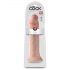 King Cock 14 - su pritvirtinta pagrindu, didelis dildo (36cm) - natūralios spalvos