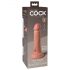 King Cock Elite 6 - tikroviškas dildo su siurbtuku (15 cm) - natūrali spalva