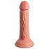 King Cock Elite 6 - tikroviškas dildo su siurbtuku (15 cm) - natūrali spalva