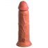 King Cock Elite 8 - tvirtas pagrindas dildo (20 cm) - tamsi natūrali spalva