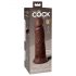 King Cock Elite 8 - su stipria siurbimo taure, tikroviškas silikoninis dildo (20cm) - rudas