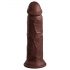 King Cock Elite 8 - su stipria siurbimo taure, tikroviškas silikoninis dildo (20cm) - rudas