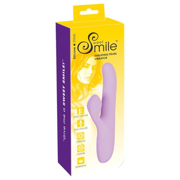 SMILE Thrusting - akumuliatorinis klitorio masažuoklis, sukiojamas-stūmimo vibratorius (violetinis)