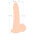 Nature Skin - dvigubo sluoksnio dildo su odos efektu - 19cm (natūrali spalva)