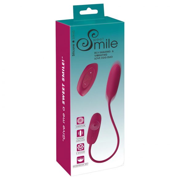 Smile Love Egg Duo - vibruojantis kiaušinėlis (analiniam ir vaginaliniam naudojimui)