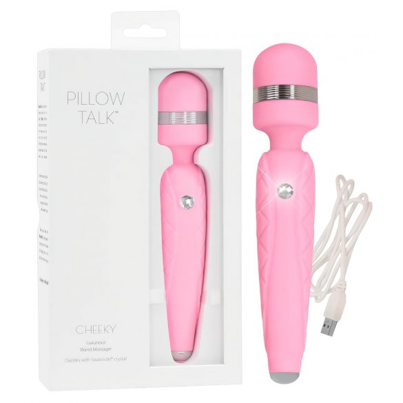 Pillow Talk Cheeky Wand - įkraunamas masažuoklis (žalias)