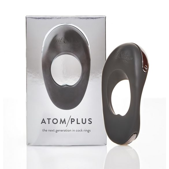 Atom Plus - dviguba-motorine, vibruojanti varpos žiedas (juodas)