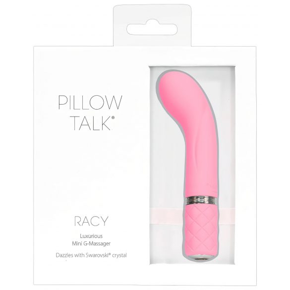 Pillow Talk Racy - įkraunamas, siauras G-taško vibratorius (rožinis)