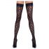 Cottelli Legwear - leopardinis rašto kojinės (juoda)  - 3