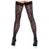 Cottelli Legwear - leopardinis rašto kojinės (juoda)  - 4