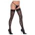 Cottelli Legwear - leopardinis rašto kojinės (juoda)  - 4