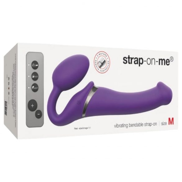 Strap-on-me M - be dirželių prisegamas vibratorius (violetinis)