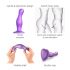 Strap-on-me Curvy S - banguotas, su pagrindu dildo (violetinė)