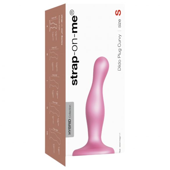 Strap-on-me Curvy S - banguotas, prisegamas dildo (rožinis)