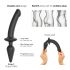 Strap-on-me Swith Pusiau Realistinis XXL - 2in1 dildo (juodas)