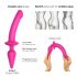 Strap-on-me Swith Pusiau realistiškas L - 2-in-1 silikoninis dildo (rožinis)