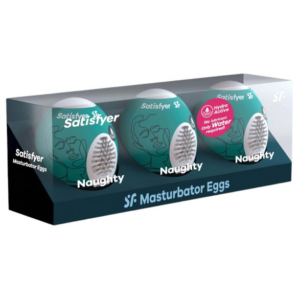 Satisfyer Egg Naughty - kiaušinėlių masturbatorių rinkinys (3 vnt.)