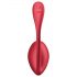 Satisfyer Shiny Petal - radijo bangomis valdomas vibruojantis kiaušinis (raudonas)