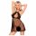 Penthouse Libido Boost - nėriniuotas babydoll su stringais (juoda) - M/L