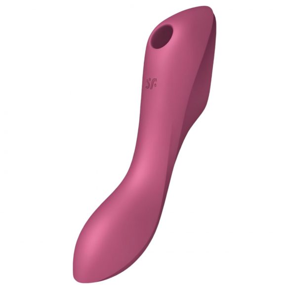 Satisfyer Curvy Trinity 3 - įkraunamas oro bangų 2in1 vibratorius (raudonas)