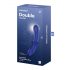 Satisfyer Double Crystal - dvigubas stiklinis dildo (mėlynas)