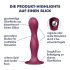 Satisfyer Double Ball-R - su siurbtuku pritvirtintas svertinis dildo (raudonas)