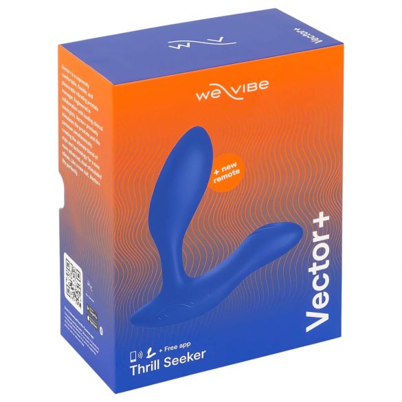 We-Vibe Vector+ - įkraunamas, išmanus analinis vibratorius (mėlynas)